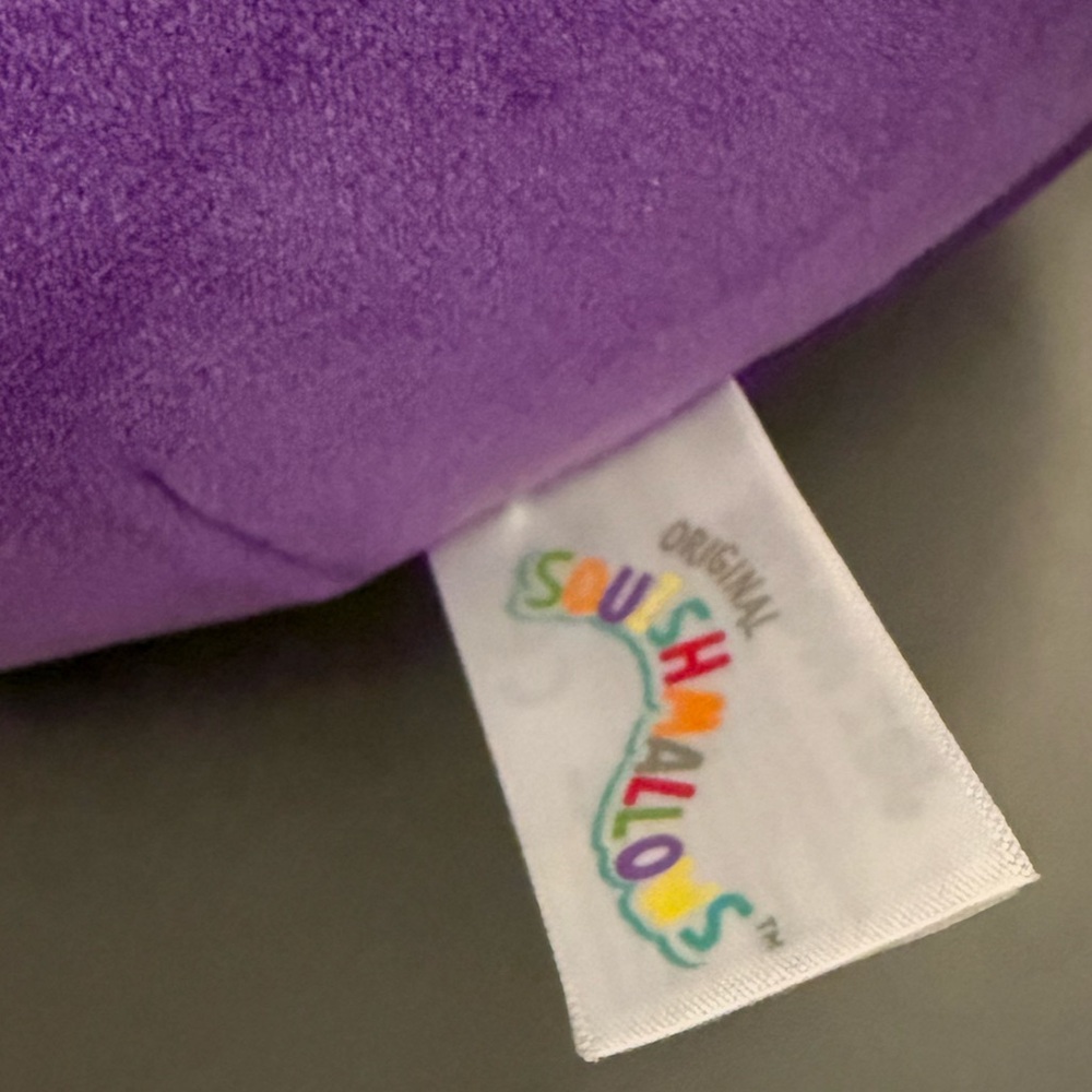 Squishmallows 14" Blas Purple Bat with Purple Fuzzy Belly and Witch Hat Plush - Picture 4 of 5